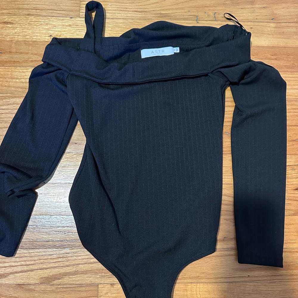 ASTR the label Black Long Sleeve Bodysuit